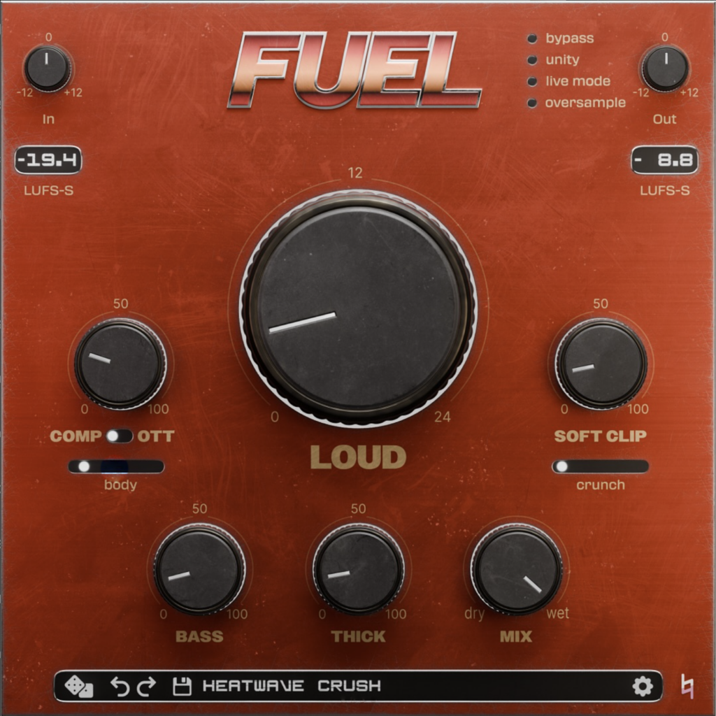 Musik Hack's Fuel plugin, Musik Hack Fuel, plugin, mastering, mixing, compressor, limiter, saturation, loudness, audio engineer