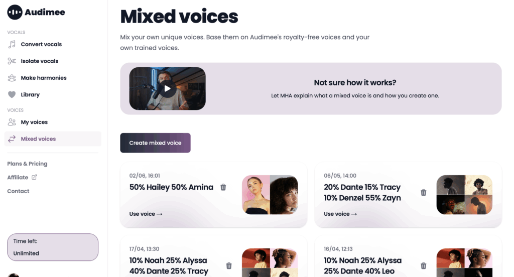 Audimee, AI, AI vocals, audio production, music production, mixing, mastering, vocals, voice conversion, AI voice conversion, AI voice creation, AI voice costumization, AI voice costumisation, AI podcast voice, synthetic voices, text-to-speech, voice generation, affordable vocals, AI singing, voiceover creation, custom voiceover