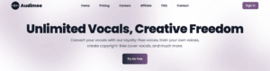 Audimee, AI, AI vocals, audio production, music production, mixing, mastering, vocals, voice conversion, AI voice conversion, AI voice creation, AI voice costumization, AI voice costumisation, AI podcast voice, synthetic voices, text-to-speech, voice generation, affordable vocals, AI singing, voiceover creation, custom voiceover