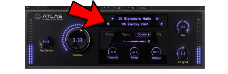 Waves Atlas Reverb presets
